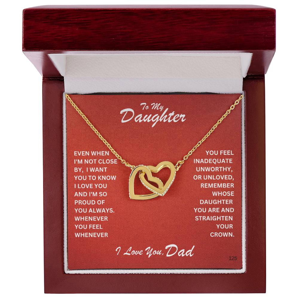 Daughter-Give her the gift that symbolizes your never-ending love. This Personalized Interlocking Hearts necklace is the perfect accessory