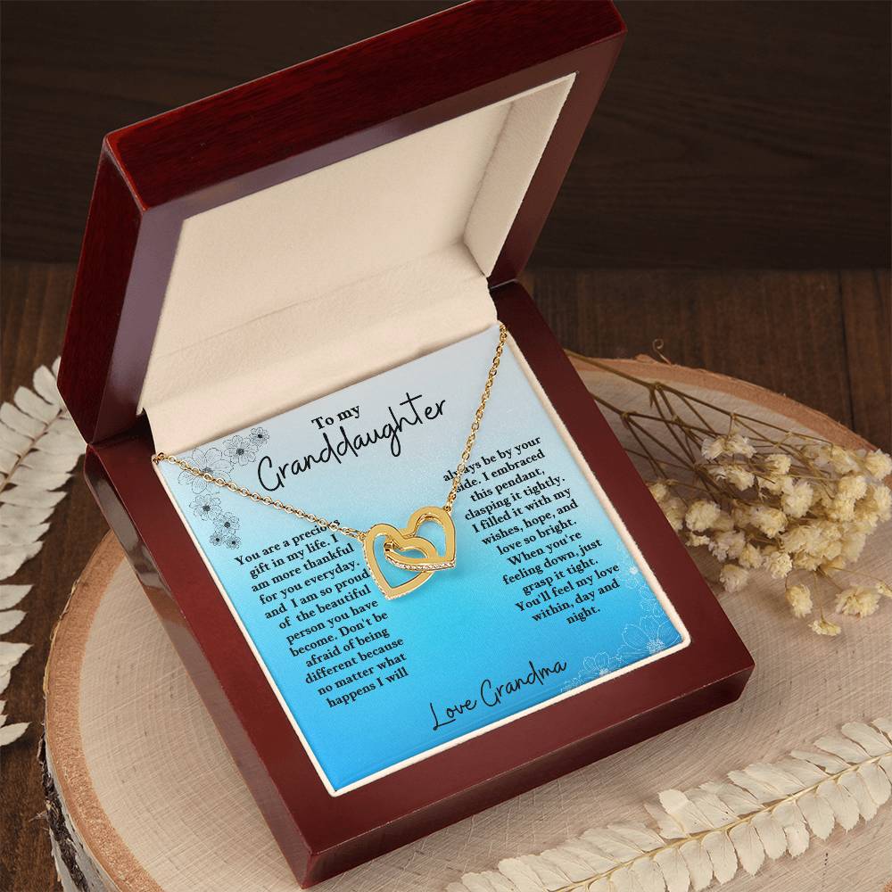 Granddaughter-Interlocking Heart Necklace (61)