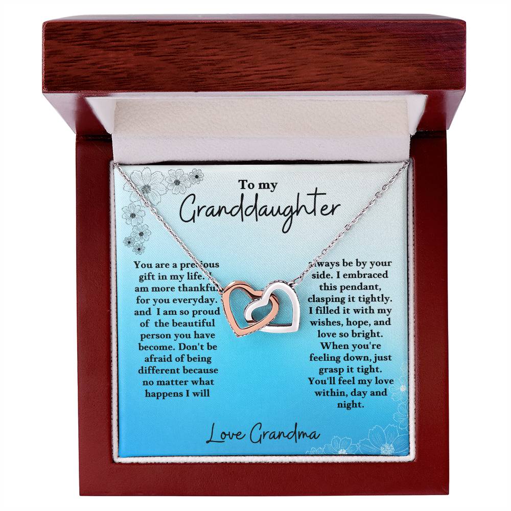 Granddaughter-Interlocking Heart Necklace (61)