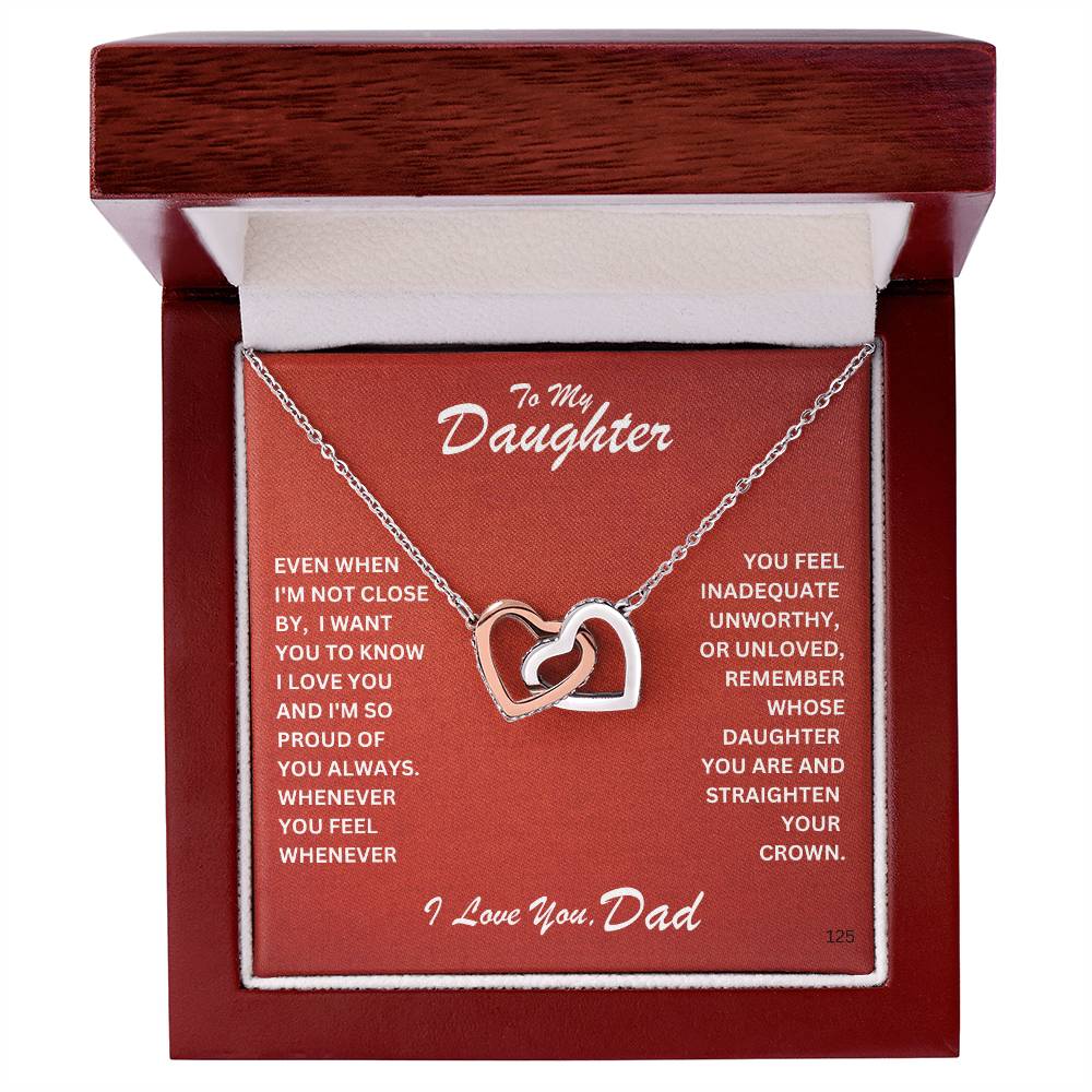 Daughter-Give her the gift that symbolizes your never-ending love. This Personalized Interlocking Hearts necklace is the perfect accessory