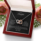 Daughter – Interlocking Heart Necklace – Personalized From Sender (117)