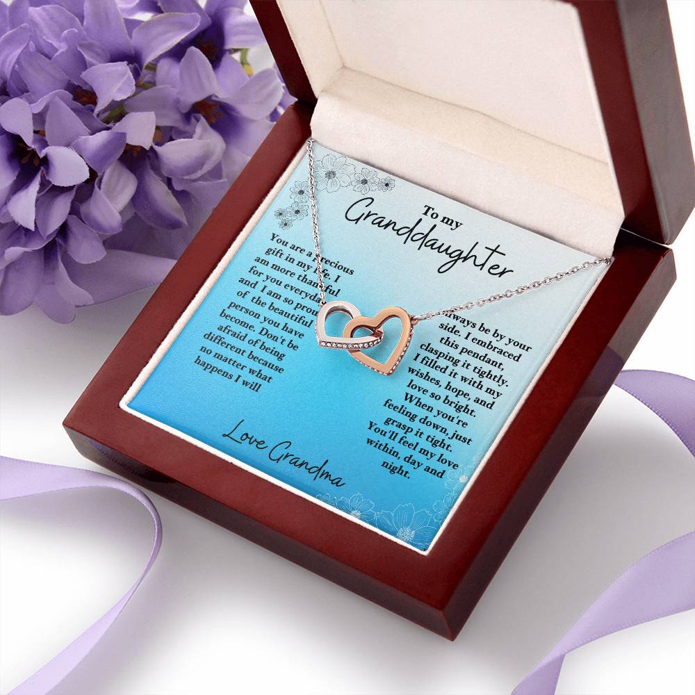 Granddaughter-Interlocking Heart Necklace (61)
