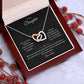 Daughter – Interlocking Heart Necklace – Personalized From Sender (117)