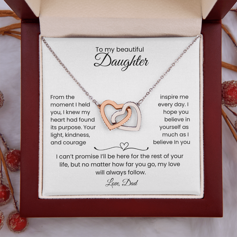 Daughter Interlocking Heart-Personalized “From” Title (87)