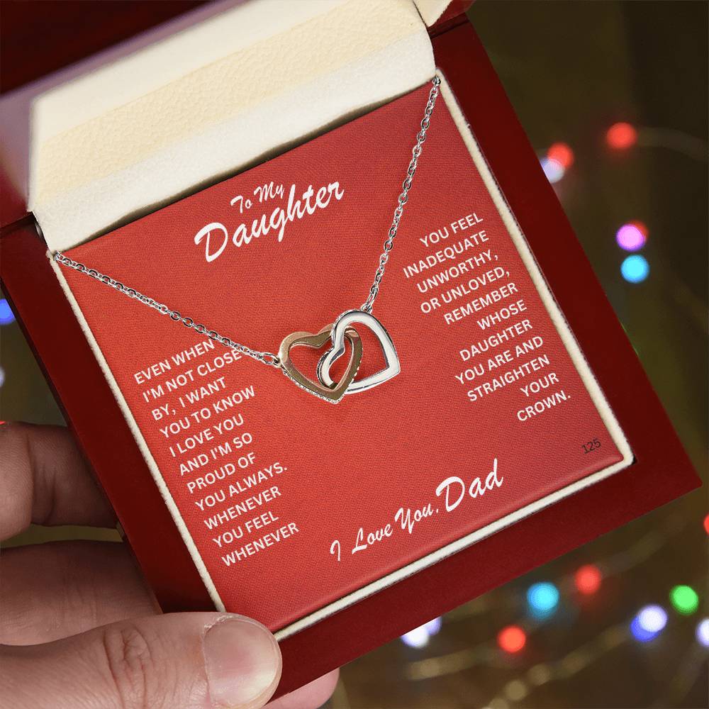 Daughter-Give her the gift that symbolizes your never-ending love. This Personalized Interlocking Hearts necklace is the perfect accessory