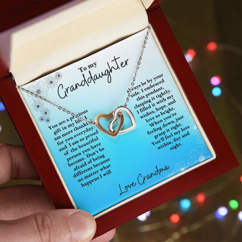 Granddaughter-Interlocking Heart Necklace (61)