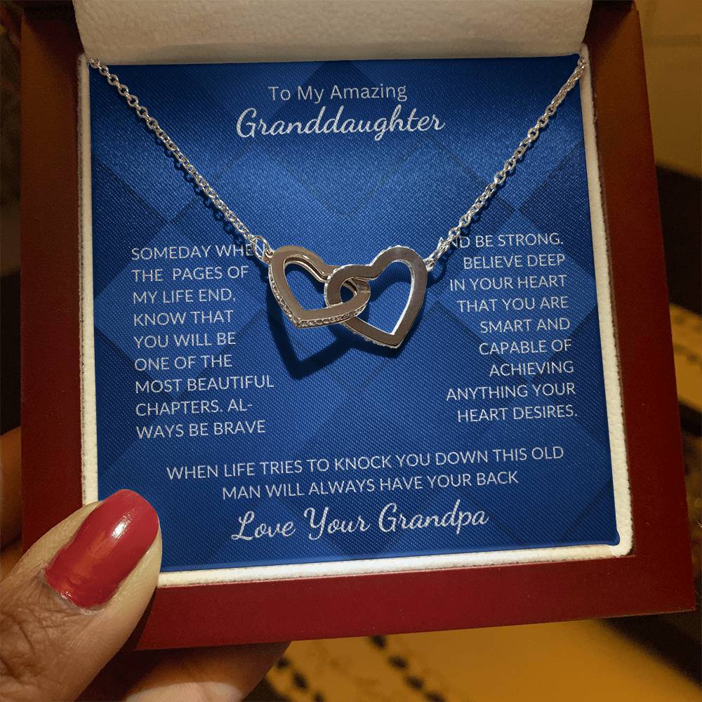 Granddaughter-Interlocking Heart Necklace (64)