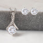 Granddaughter-Exclusive Alluring Beauty  Necklace & CZ Earring Set 135