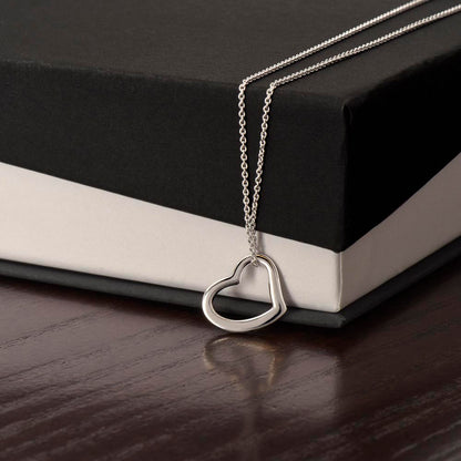 Timeless Elegance – Delicate Heart Necklace in Sterling Silver with 14K or 18K Gold, A Gift She'll Cherish Forever