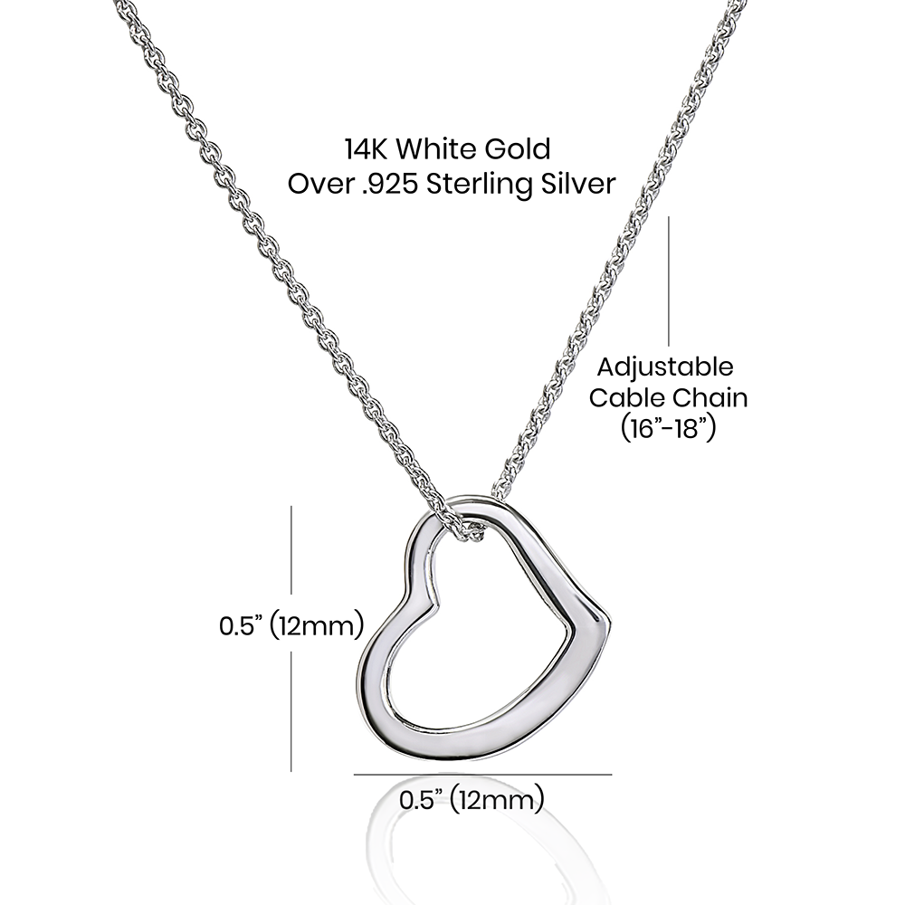 Timeless Elegance – Delicate Heart Necklace in Sterling Silver with 14K or 18K Gold, A Gift She'll Cherish Forever