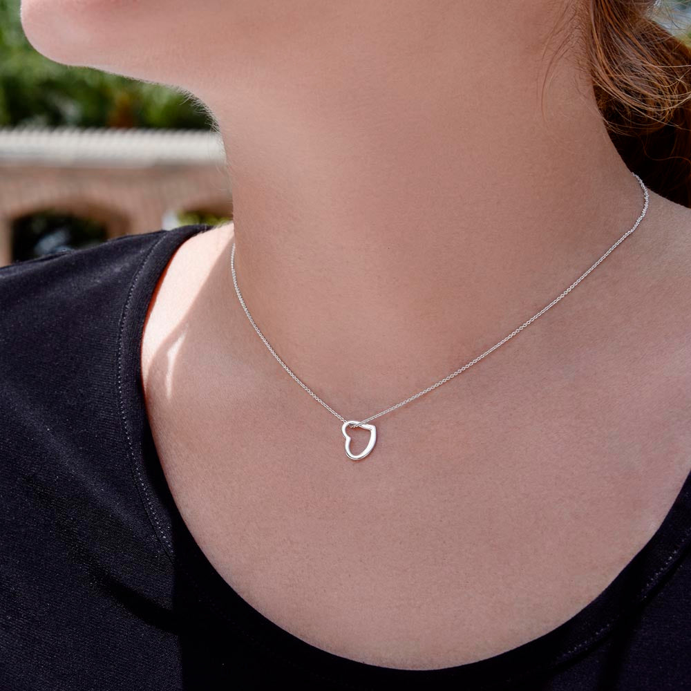 Timeless Elegance – Delicate Heart Necklace in Sterling Silver with 14K or 18K Gold, A Gift She'll Cherish Forever