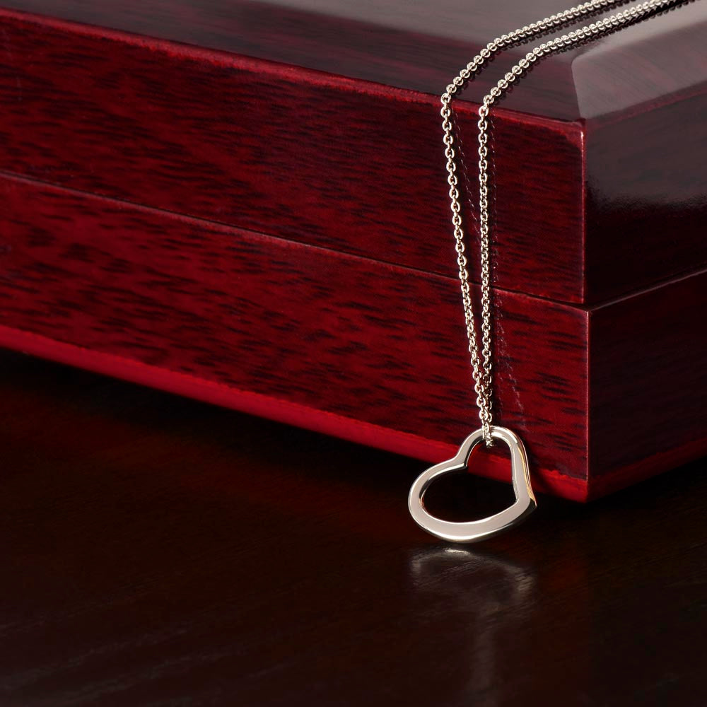 Timeless Elegance – Delicate Heart Necklace in Sterling Silver with 14K or 18K Gold, A Gift She'll Cherish Forever