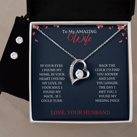 Wife-Holiday Forever Love Necklace and  Earring Set (26)