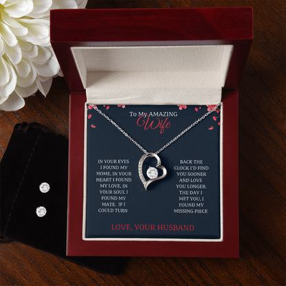Wife-Holiday Forever Love Necklace and  Earring Set (26)