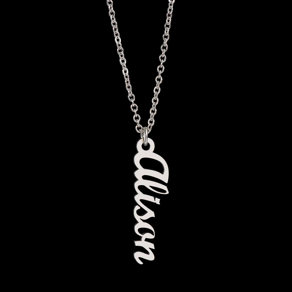 Personalized Vertical Name Necklace - Essential Home Zone Essential Home Zone Jewelry Personalized Vertical Name Necklace