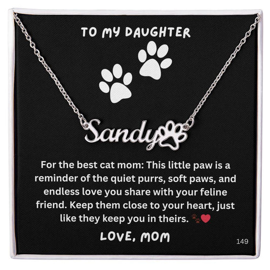 Daughter- A thoughtful, custom gift is the perfect way to show your appreciation for your Dog lover! Our Personalized Paw Print Name Necklace. 149