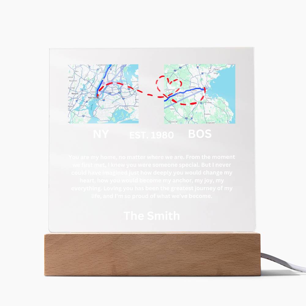 To My Wife-You Are My Home-Personalize this Printed Square Acrylic Plaque - Essential Home Zone Essential Home Zone LED Corded Base Jewelry To My Wife-You Are My Home-Personalize this Printed Square Acrylic Plaque