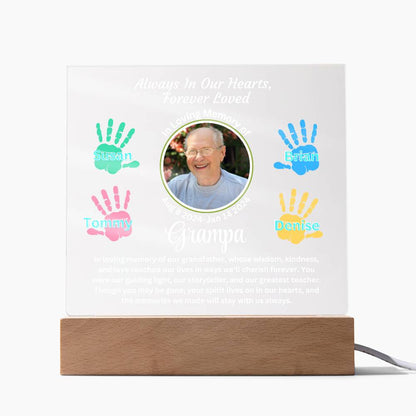 Grandpa-Personalized Memorial with our Printed Square Acrylic Plaque 303 - Essential Home Zone Essential Home Zone LED Corded Base Jewelry Grandpa-Personalized Memorial with our Printed Square Acrylic Plaque 303