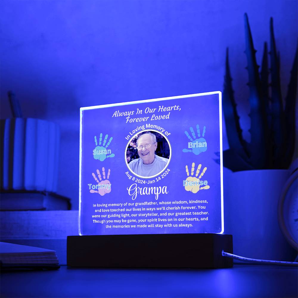 Grandpa-Personalized Memorial with our Printed Square Acrylic Plaque 303 - Essential Home Zone Essential Home Zone Jewelry Grandpa-Personalized Memorial with our Printed Square Acrylic Plaque 303