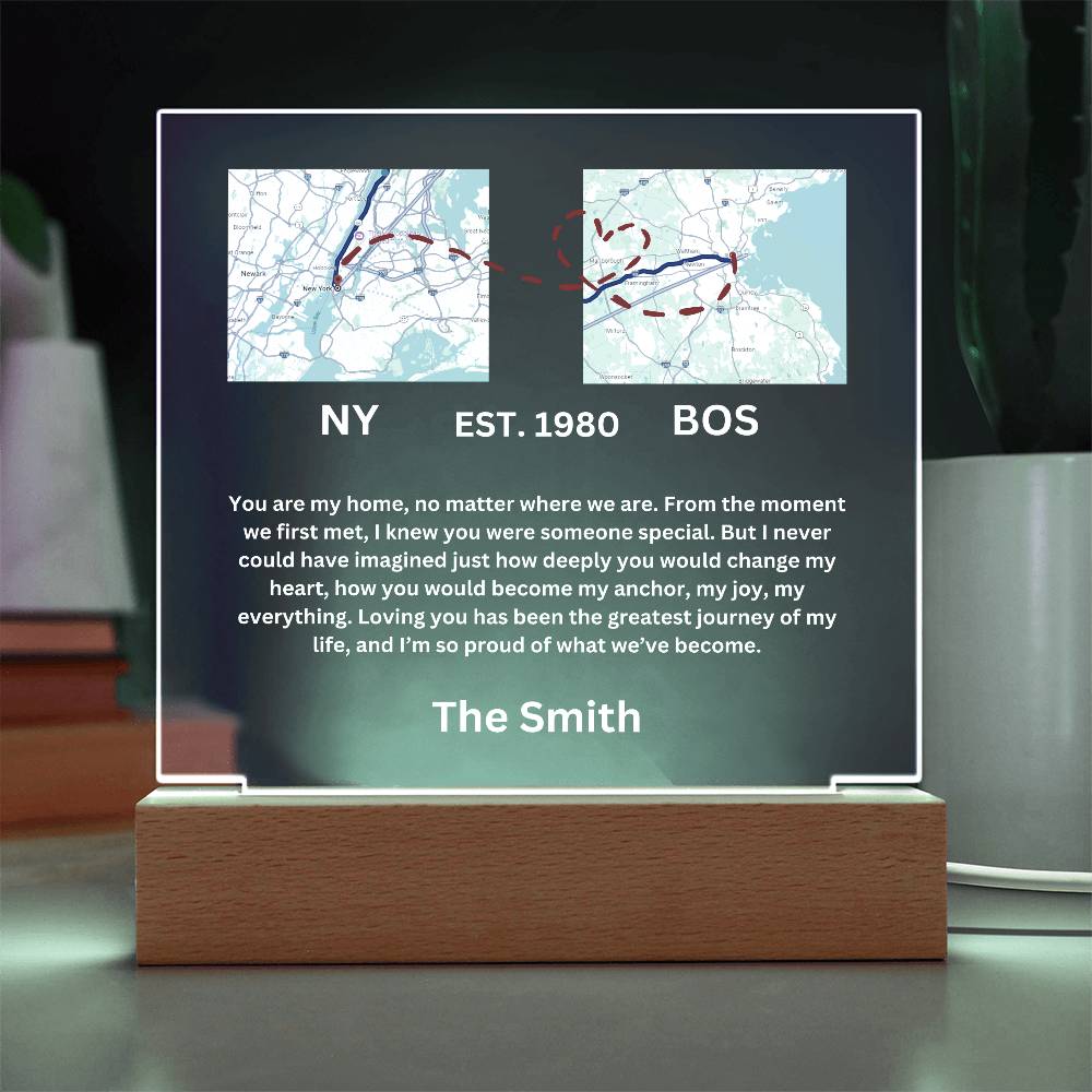 To My Wife-You Are My Home-Personalize this Printed Square Acrylic Plaque - Essential Home Zone Essential Home Zone Jewelry To My Wife-You Are My Home-Personalize this Printed Square Acrylic Plaque