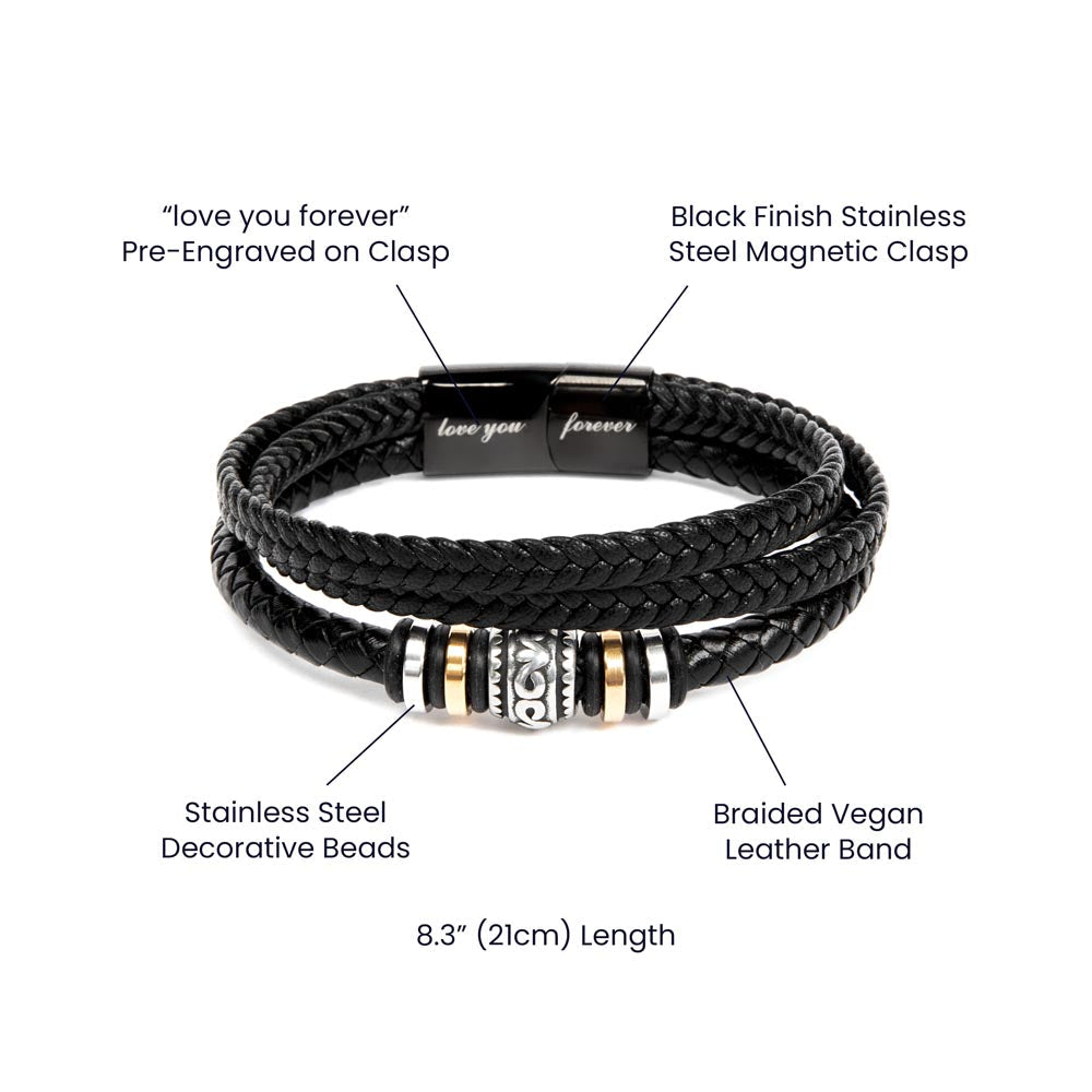 Son- Your way back home - Men's "Love You Forever" Bracelet - Essential Home Zone Essential Home Zone Jewelry Son- Your way back home - Men's "Love You Forever" Bracelet