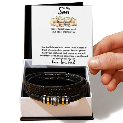 Son- One of three places-Men's "Love You Forever" Bracelet - Essential Home Zone Essential Home Zone Jewelry Son- One of three places-Men's "Love You Forever" Bracelet