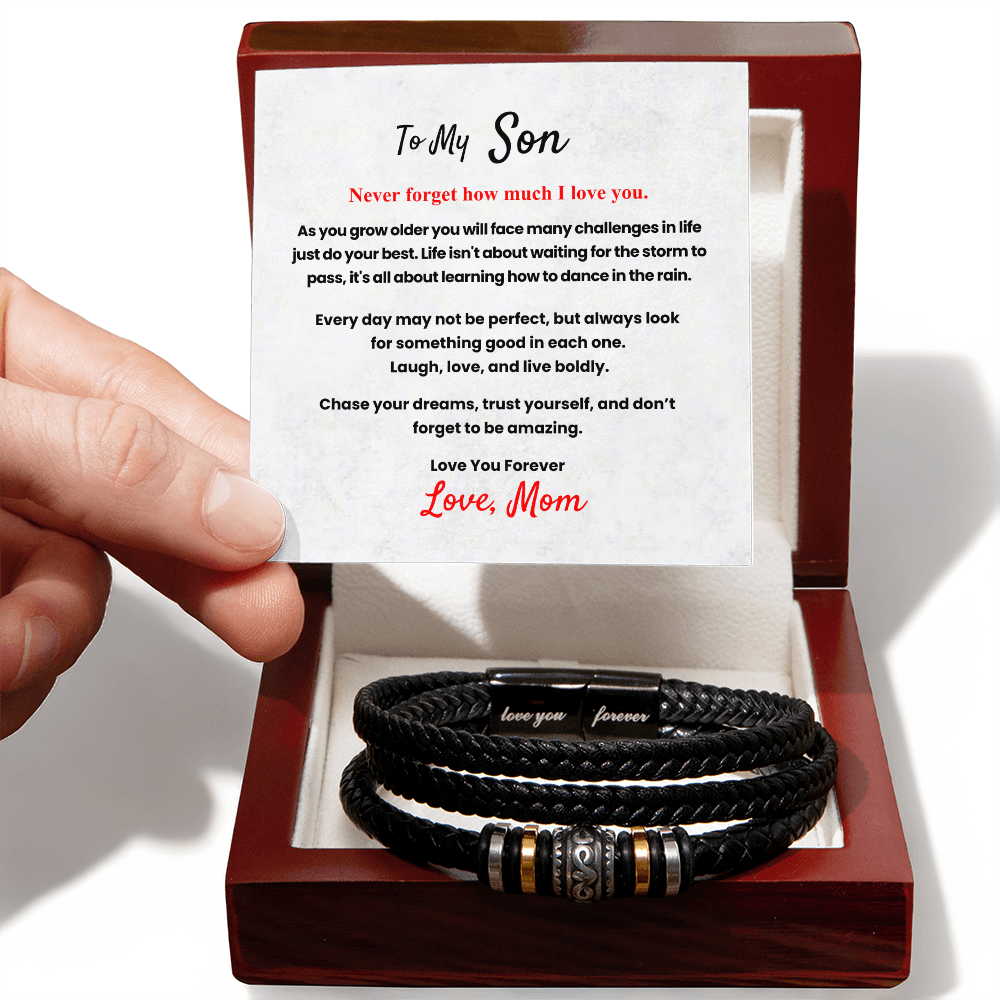 Men's "Love You Forever" Bracelet-Son Gift