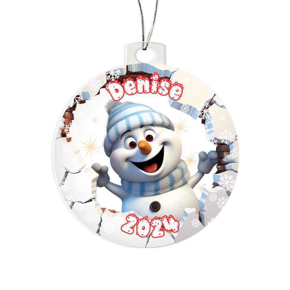 3D Snowman-A unique keepsake with our Personalized Acrylic Ornament,Christmas,Holiday,Gift 10 - Essential Home Zone Essential Home Zone Ornaments 3D Snowman-A unique keepsake with our Personalized Acrylic Ornament,Christmas,Holiday,Gift 10