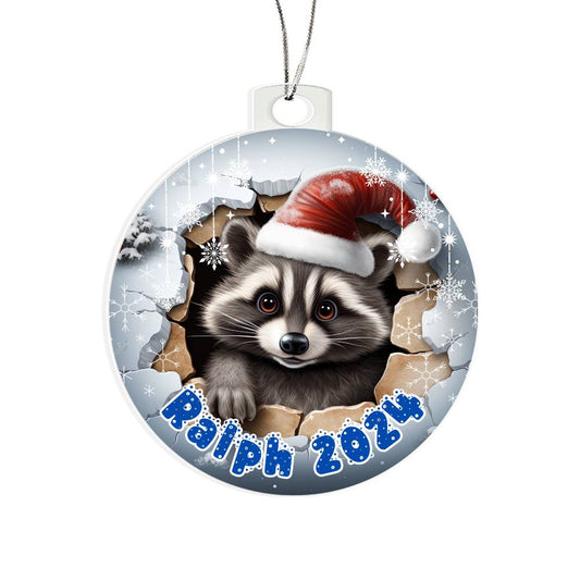 3D Racoon-A unique keepsake with our Personalized Acrylic Ornament,Christmas,Holiday,Gift 3 - Essential Home Zone Essential Home Zone Ornaments 3D Racoon-A unique keepsake with our Personalized Acrylic Ornament,Christmas,Holiday,Gift 3