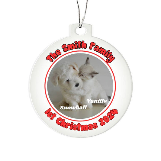 New Pet Parents 1st Christmas-A unique keepsake with our Personalized Acrylic Ornament,Christmas,Gift,Holiday 42 - Essential Home Zone Essential Home Zone Acrylic Ornament Ornaments New Pet Parents 1st Christmas-A unique keepsake with our Personalized Acrylic Ornament,Christmas,Gift,Holiday 42