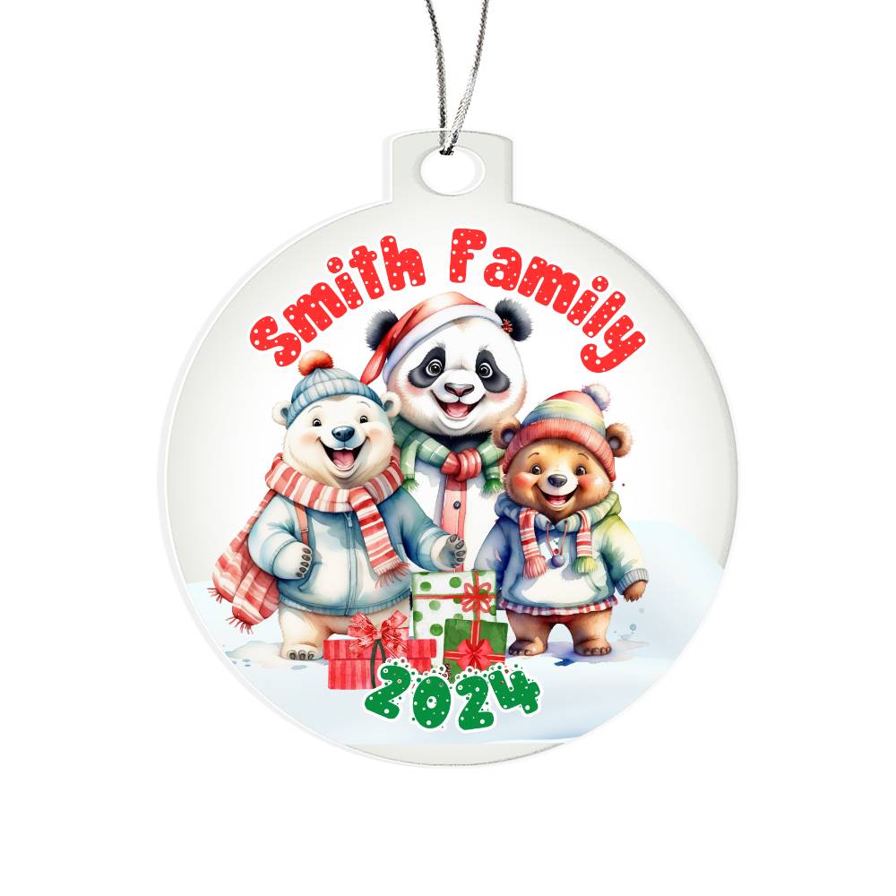 Winter Bears-A unique keepsake with our Personalized Acrylic Ornament,Christmas,Holiday,Gift 26 - Essential Home Zone Essential Home Zone Ornaments Winter Bears-A unique keepsake with our Personalized Acrylic Ornament,Christmas,Holiday,Gift 26