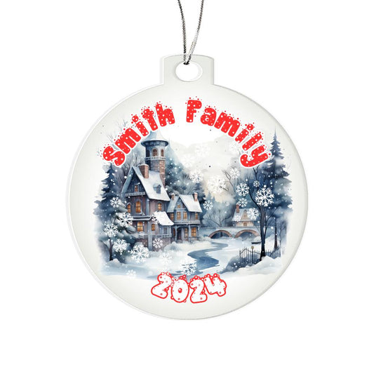 Winter Snowy Village-A unique keepsake with our Personalized Acrylic Ornament,Christmas,Holiday,Gift 11 - Essential Home Zone Essential Home Zone Ornaments Winter Snowy Village-A unique keepsake with our Personalized Acrylic Ornament,Christmas,Holiday,Gift 11