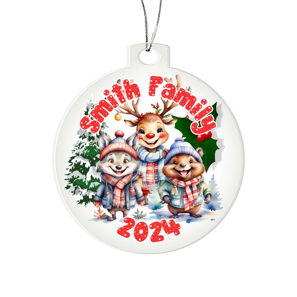 Cute Animal Friends-A unique keepsake with our Personalized Acrylic Ornament,Christmas,Gift,Holiday 30 - Essential Home Zone Essential Home Zone Ornaments Cute Animal Friends-A unique keepsake with our Personalized Acrylic Ornament,Christmas,Gift,Holiday 30