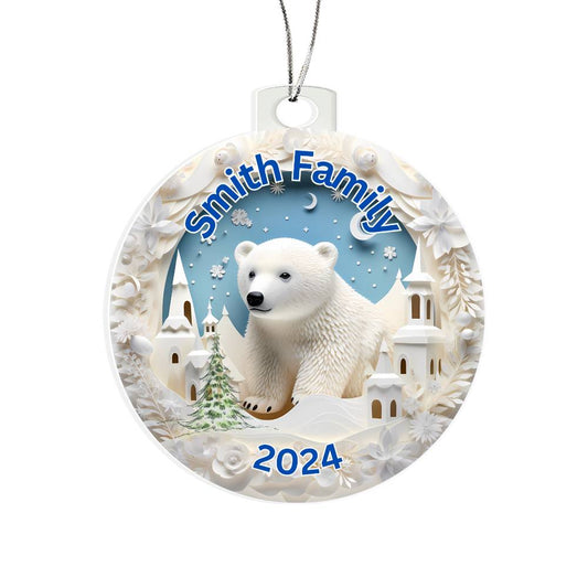 3D Papercut Bear-A unique keepsake with our Personalized Acrylic Ornament,Christmas,Holiday,Gift 19 - Essential Home Zone Essential Home Zone Ornaments 3D Papercut Bear-A unique keepsake with our Personalized Acrylic Ornament,Christmas,Holiday,Gift 19