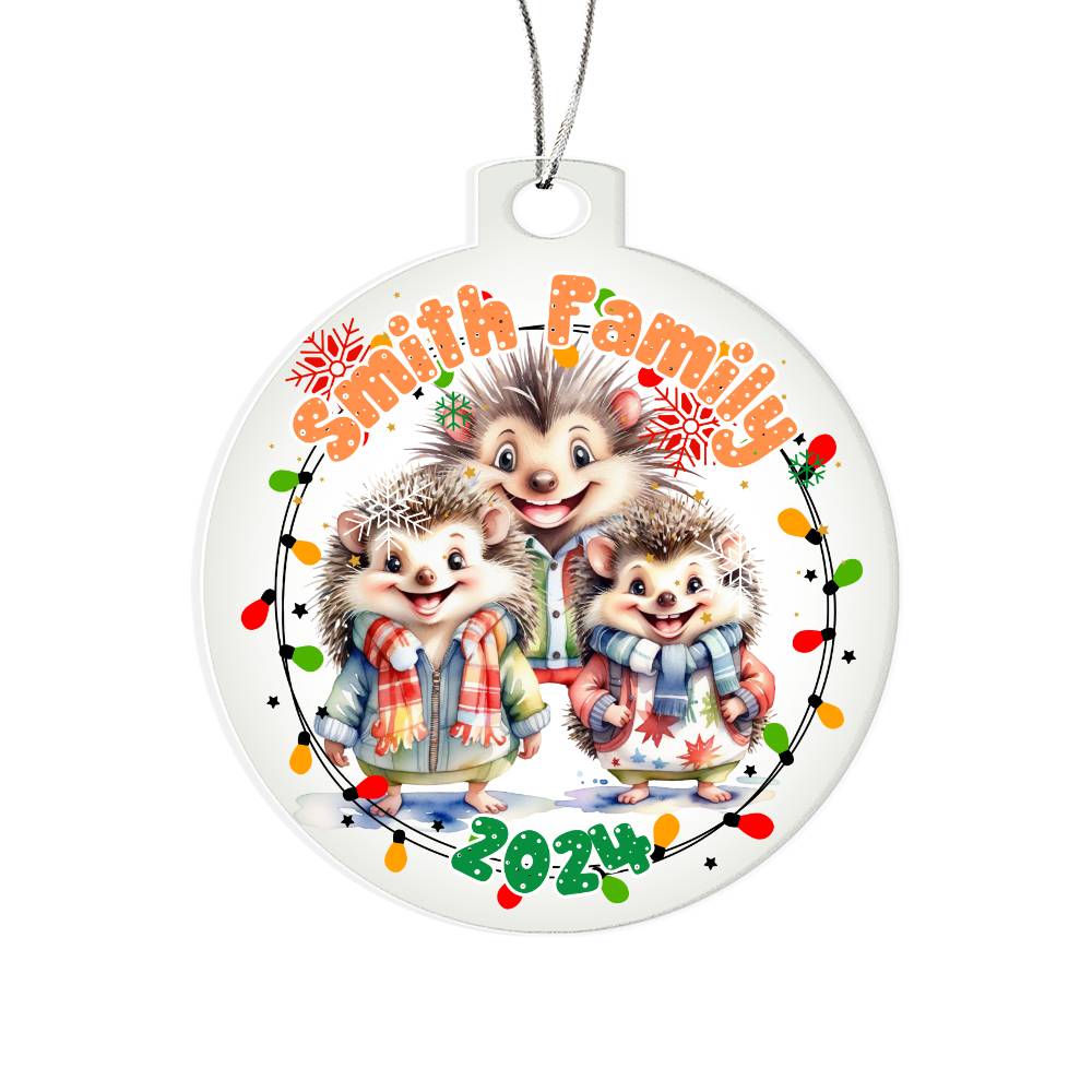 Cute Funny Porcupines-A unique keepsake with our Personalized Acrylic Ornament,Christmas,Holiday,Gift 29 - Essential Home Zone Essential Home Zone Ornaments Cute Funny Porcupines-A unique keepsake with our Personalized Acrylic Ornament,Christmas,Holiday,Gift 29