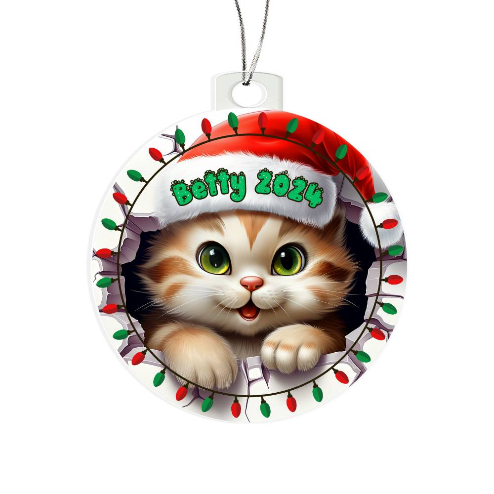 3D Kitten-A unique keepsake with our Personalized Acrylic Ornament,Christmas,Holiday,Gift 5 - Essential Home Zone Essential Home Zone Ornaments 3D Kitten-A unique keepsake with our Personalized Acrylic Ornament,Christmas,Holiday,Gift 5