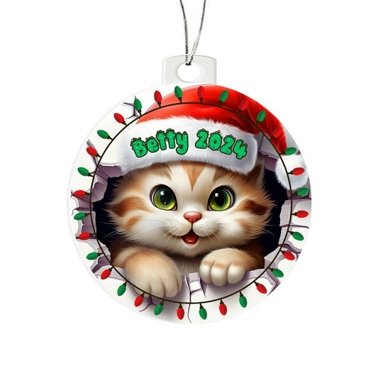 3D Kitten-A unique keepsake with our Personalized Acrylic Ornament,Christmas,Holiday,Gift 5 - Essential Home Zone Essential Home Zone Ornaments 3D Kitten-A unique keepsake with our Personalized Acrylic Ornament,Christmas,Holiday,Gift 5