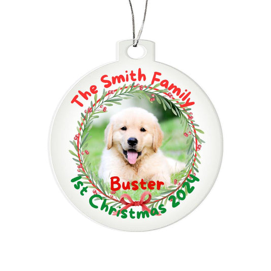 New Dog Parent 1st Christmas-A unique keepsake with our Personalized Acrylic Ornament,Christmas,Gift,Holiday 43 - Essential Home Zone Essential Home Zone Acrylic Ornament Ornaments New Dog Parent 1st Christmas-A unique keepsake with our Personalized Acrylic Ornament,Christmas,Gift,Holiday 43