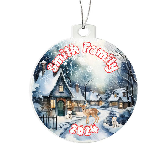 Snowy Winter Village-A unique keepsake with our Personalized Acrylic Ornament,Christmas,Holiday,Gift 14 - Essential Home Zone Essential Home Zone Ornaments Snowy Winter Village-A unique keepsake with our Personalized Acrylic Ornament,Christmas,Holiday,Gift 14