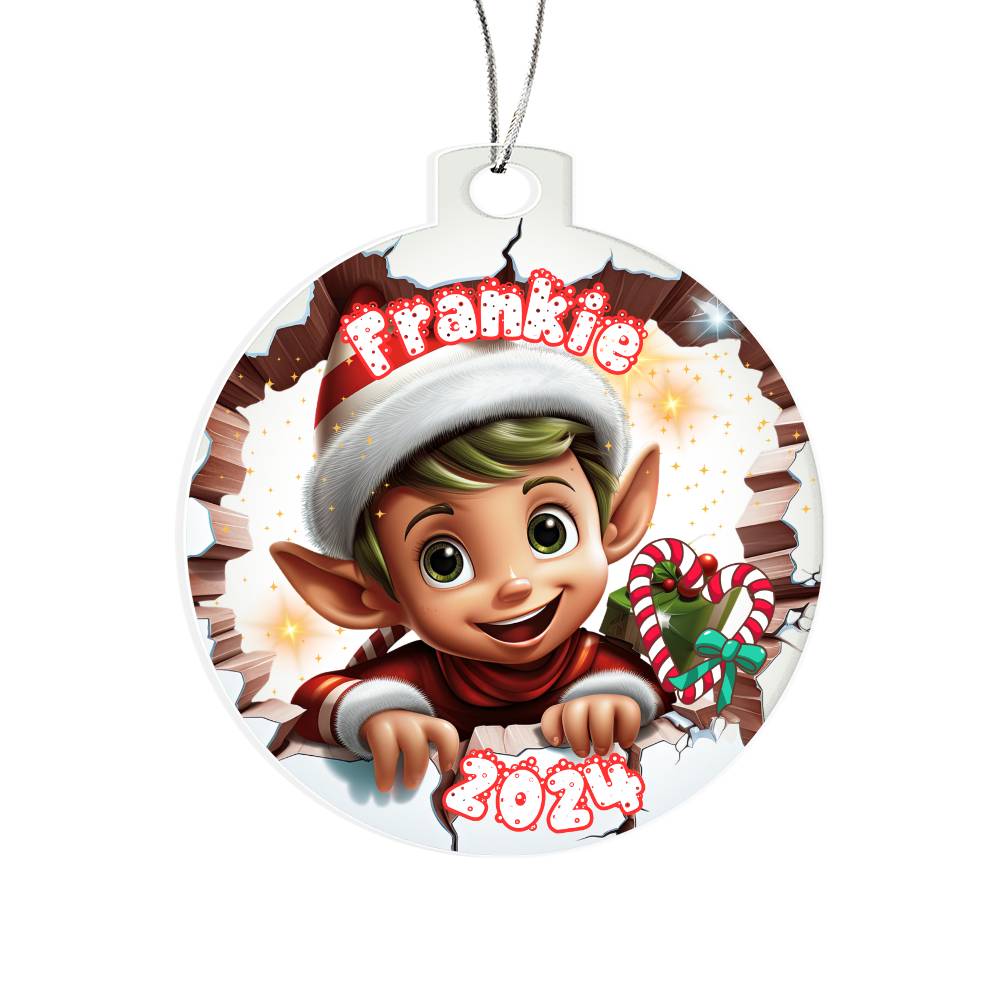 3D Elf-A unique keepsake with our Personalized Acrylic Ornament,Christmas,Holiday,Gift 9 - Essential Home Zone Essential Home Zone Ornaments 3D Elf-A unique keepsake with our Personalized Acrylic Ornament,Christmas,Holiday,Gift 9