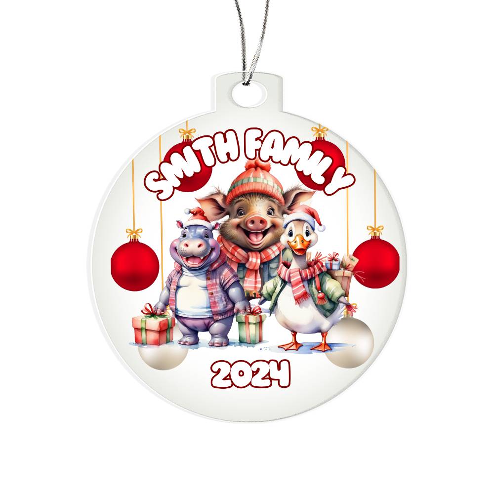 Winter Funny Animals-A unique keepsake with our Personalized Acrylic Ornament,Christmas,Holiday,Gift 28 - Essential Home Zone Essential Home Zone Acrylic Ornament Ornaments Winter Funny Animals-A unique keepsake with our Personalized Acrylic Ornament,Christmas,Holiday,Gift 28