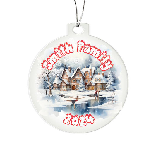 Winter Village-A unique keepsake with our Personalized Acrylic Ornament,Christmas,Holiday,Gift 13 - Essential Home Zone Essential Home Zone Ornaments Winter Village-A unique keepsake with our Personalized Acrylic Ornament,Christmas,Holiday,Gift 13