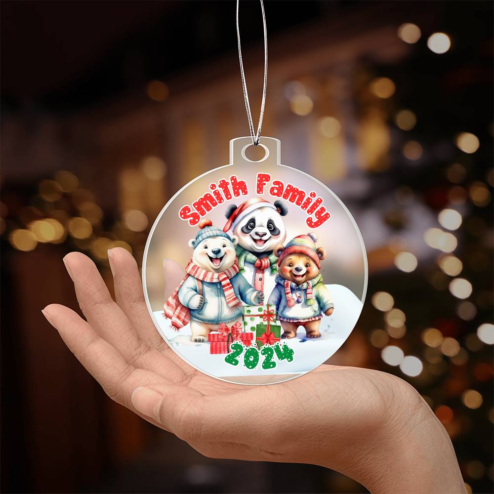 Winter Bears-A unique keepsake with our Personalized Acrylic Ornament,Christmas,Holiday,Gift 26 - Essential Home Zone Essential Home Zone Ornaments Winter Bears-A unique keepsake with our Personalized Acrylic Ornament,Christmas,Holiday,Gift 26