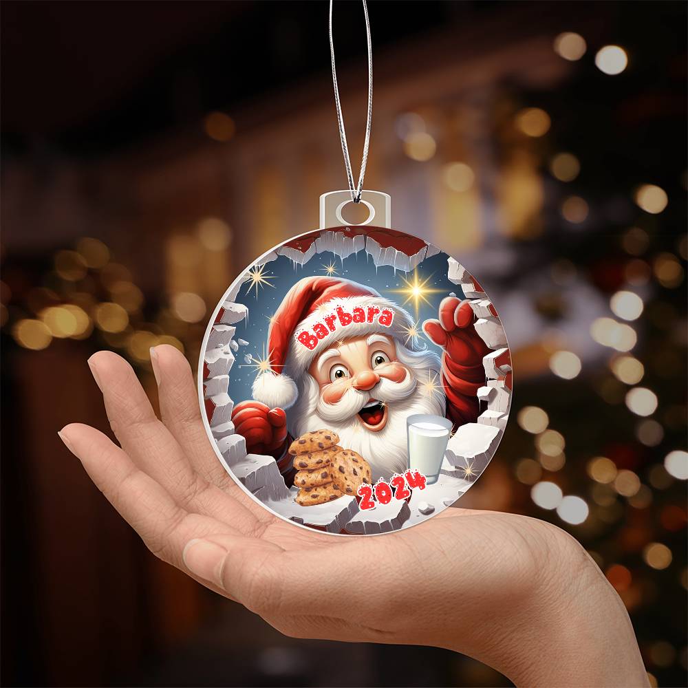 3D Santa-A unique keepsake with our Personalized Acrylic Ornament,Christmas,Holiday,Gift 8 - Essential Home Zone Essential Home Zone Ornaments 3D Santa-A unique keepsake with our Personalized Acrylic Ornament,Christmas,Holiday,Gift 8