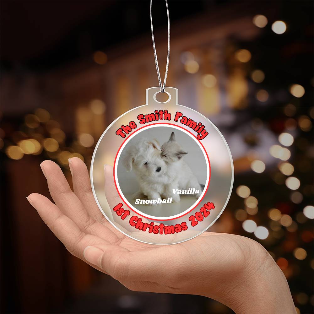 New Pet Parents 1st Christmas-A unique keepsake with our Personalized Acrylic Ornament,Christmas,Gift,Holiday 42 - Essential Home Zone Essential Home Zone Ornaments New Pet Parents 1st Christmas-A unique keepsake with our Personalized Acrylic Ornament,Christmas,Gift,Holiday 42