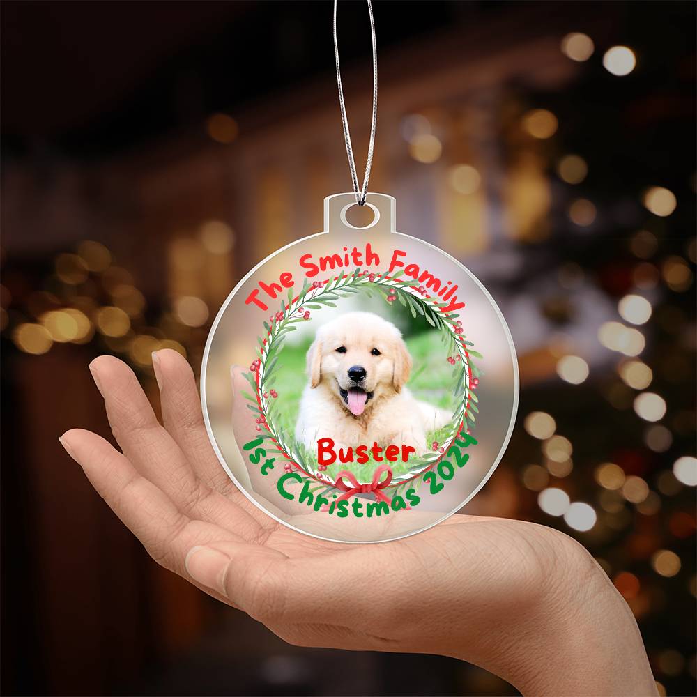 New Dog Parent 1st Christmas-A unique keepsake with our Personalized Acrylic Ornament,Christmas,Gift,Holiday 43 - Essential Home Zone Essential Home Zone Ornaments New Dog Parent 1st Christmas-A unique keepsake with our Personalized Acrylic Ornament,Christmas,Gift,Holiday 43