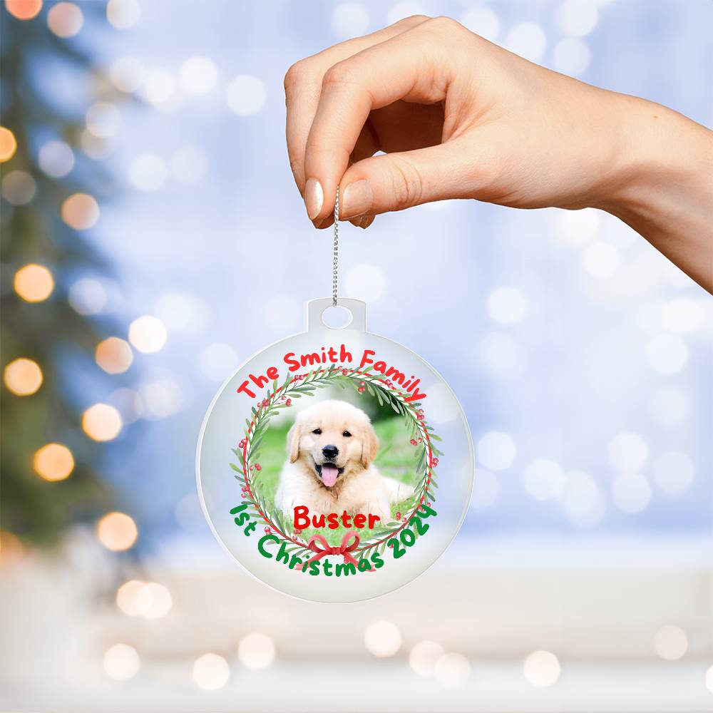 New Dog Parent 1st Christmas-A unique keepsake with our Personalized Acrylic Ornament,Christmas,Gift,Holiday 43 - Essential Home Zone Essential Home Zone Ornaments New Dog Parent 1st Christmas-A unique keepsake with our Personalized Acrylic Ornament,Christmas,Gift,Holiday 43