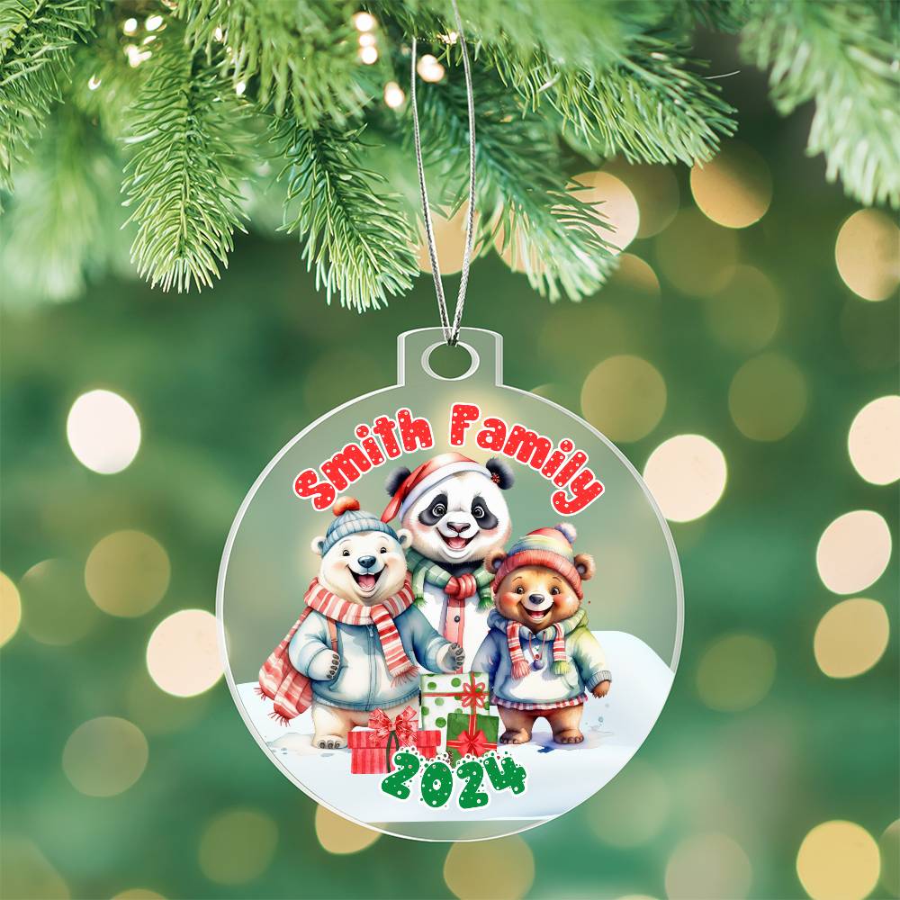 Winter Bears-A unique keepsake with our Personalized Acrylic Ornament,Christmas,Holiday,Gift 26 - Essential Home Zone Essential Home Zone Acrylic Ornament Ornaments Winter Bears-A unique keepsake with our Personalized Acrylic Ornament,Christmas,Holiday,Gift 26