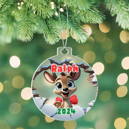 3D Reindeer-A unique keepsake with our Personalized Acrylic Ornament,Christmas,Holiday,Gift 6 - Essential Home Zone Essential Home Zone Acrylic Ornament Ornaments 3D Reindeer-A unique keepsake with our Personalized Acrylic Ornament,Christmas,Holiday,Gift 6