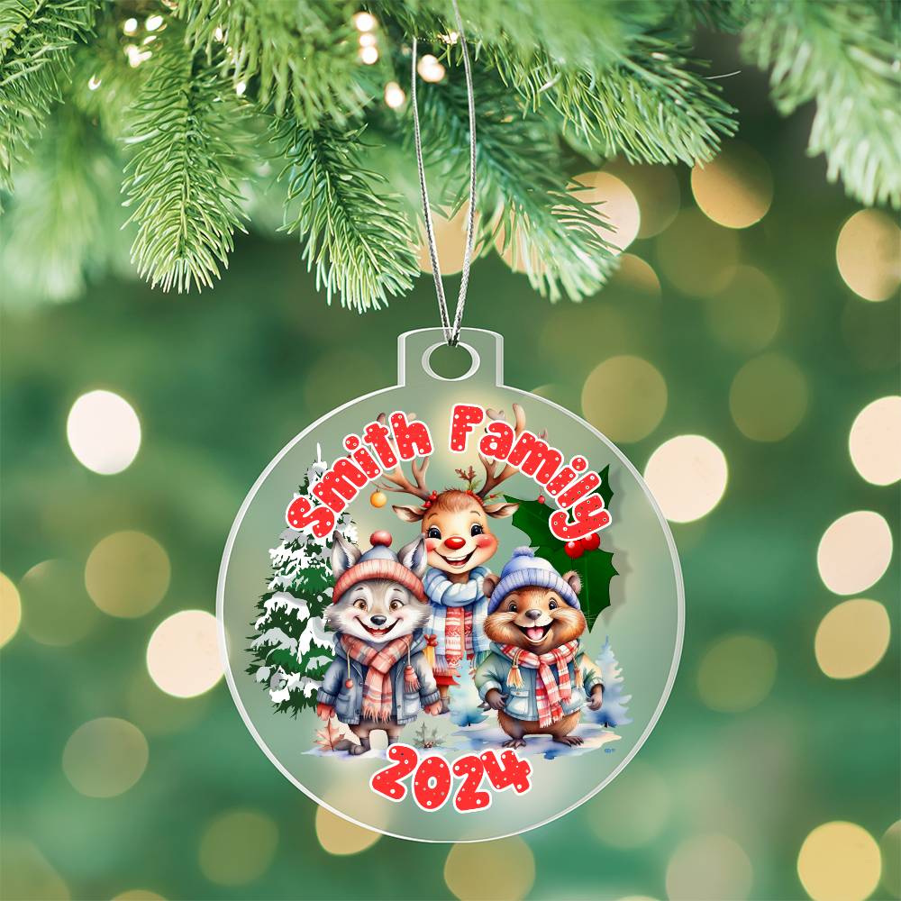 Cute Animal Friends-A unique keepsake with our Personalized Acrylic Ornament,Christmas,Gift,Holiday 30 - Essential Home Zone Essential Home Zone Ornaments Cute Animal Friends-A unique keepsake with our Personalized Acrylic Ornament,Christmas,Gift,Holiday 30